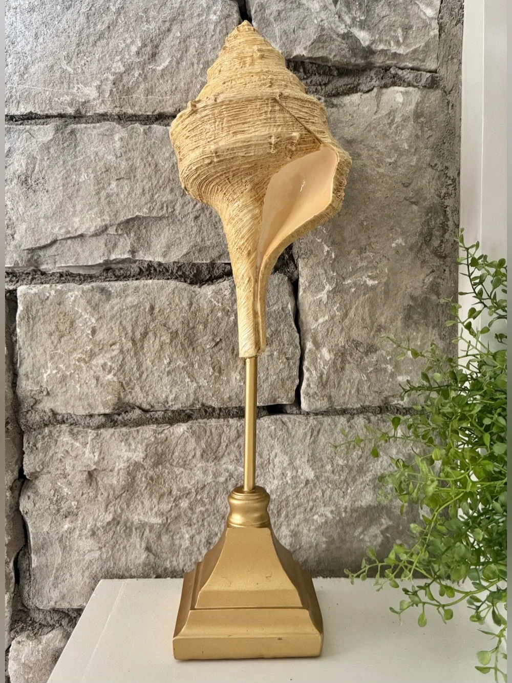 New Resin Conch Shell Seashell Beach Nautical Cottage Style Decor Figure - 16”